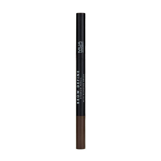 MUA BROW DEFINE EYEBROW PENCIL - WITH BLENDING BRUSH - DARK BROWN