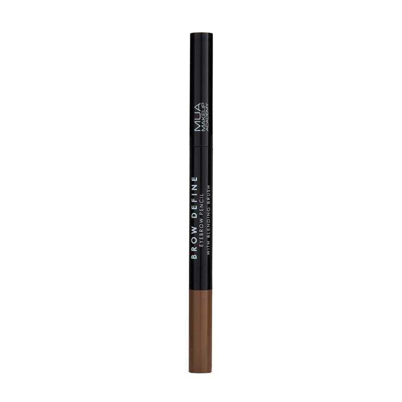 MUA BROW DEFINE EYEBROW PENCIL - WITH BLENDING BRUSH - MID BROWN